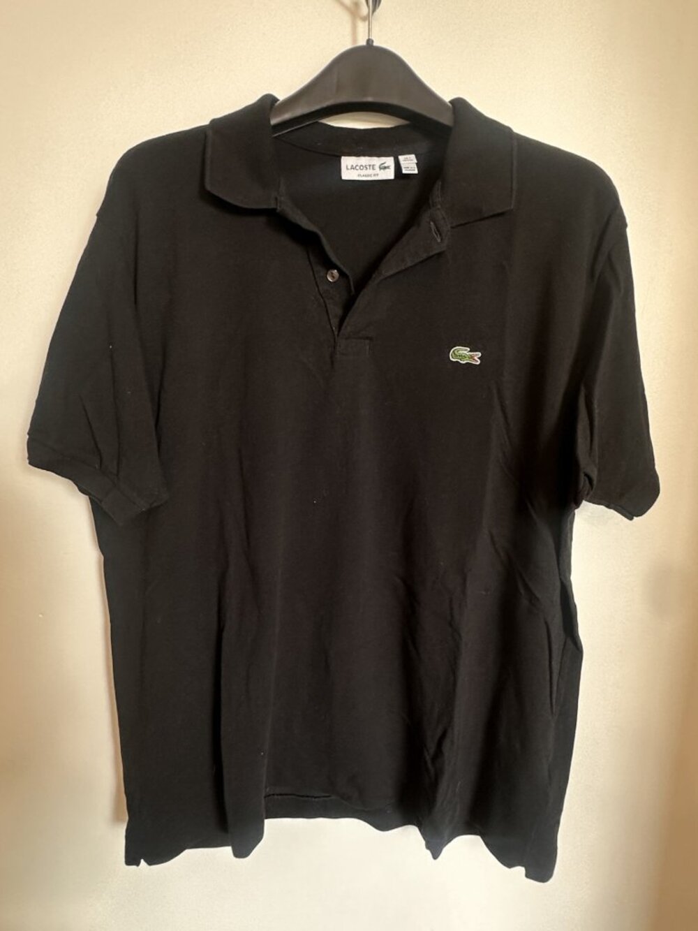 BLACK LACOSTE XXL POLO SHIRT